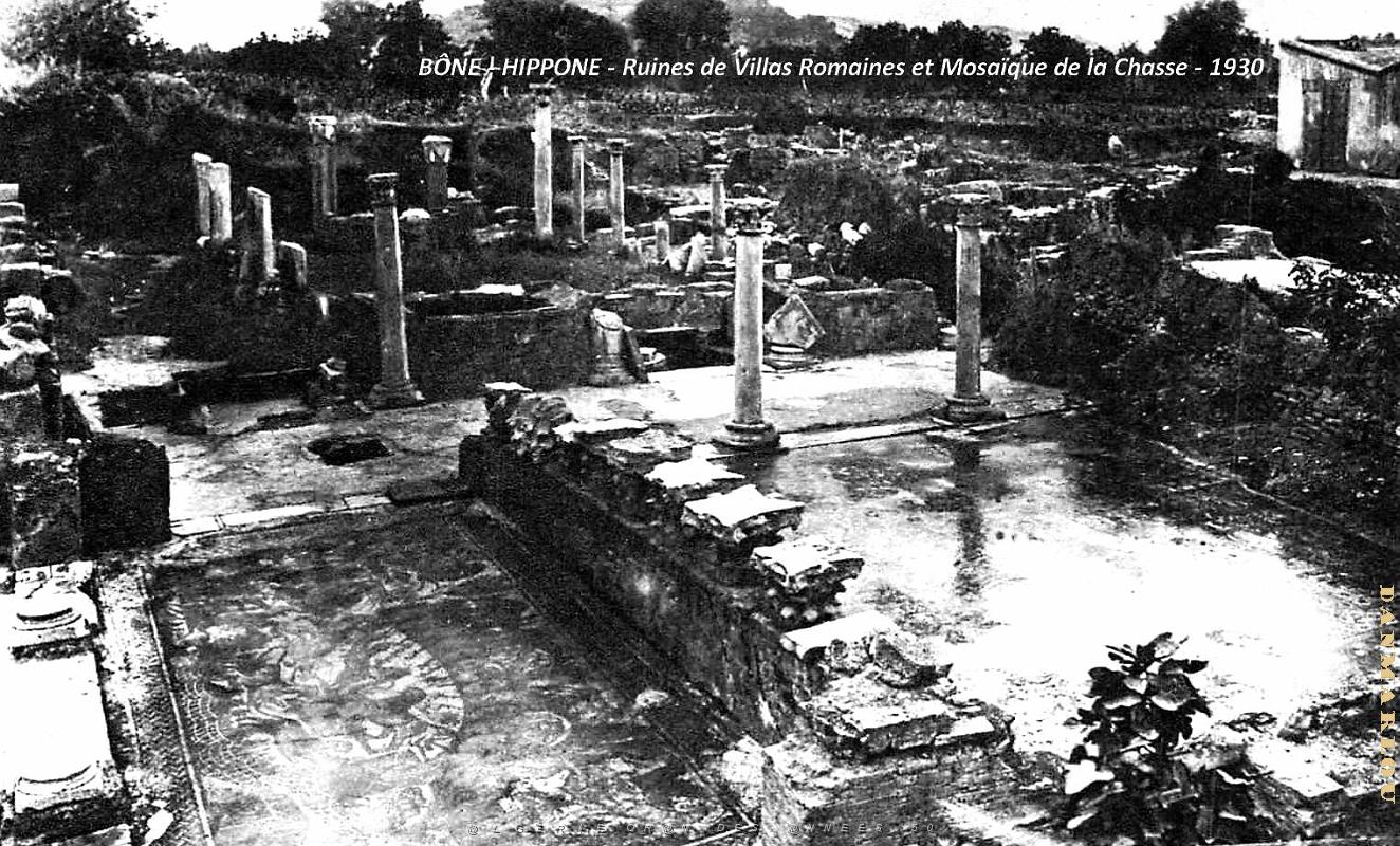 Bone - Hippone - Ruines de Villas Romaines  et Mosaique de la Chasse- 1930.jpg